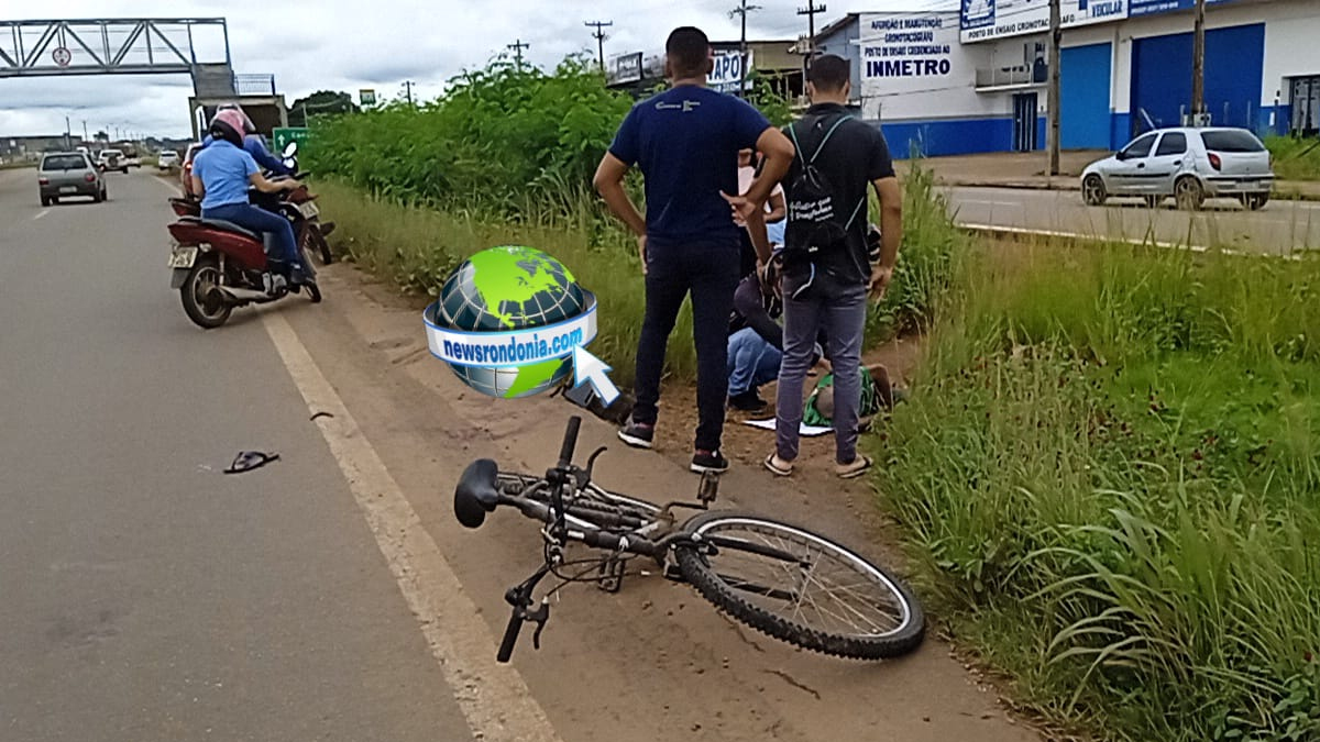 Ciclista tem duas pernas dilaceradas após ser atropelado por carreta na BR-364 - News Rondônia