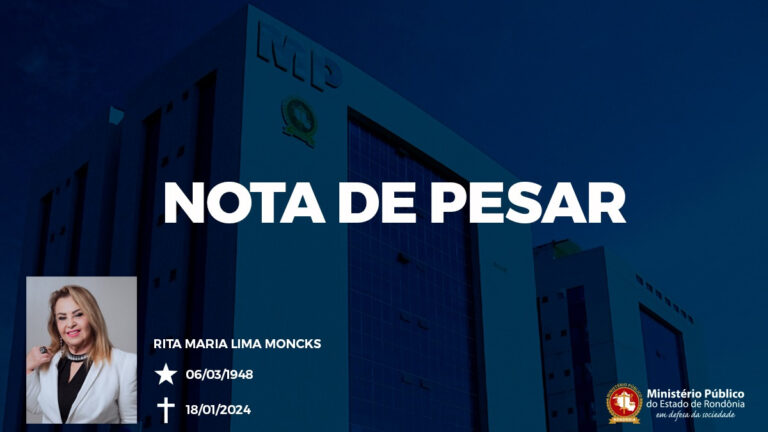 MP de Rondônia comunica falecimento da Procuradora de Justiça aposentada Rita Moncks - News Rondônia