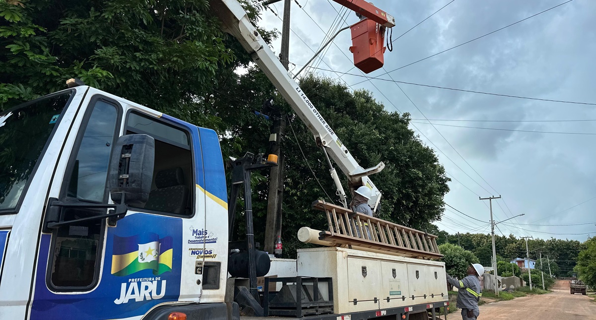 Jaru: Jardim dos Estados e Setor 06 também são contemplados com 100% de lâmpadas de LED