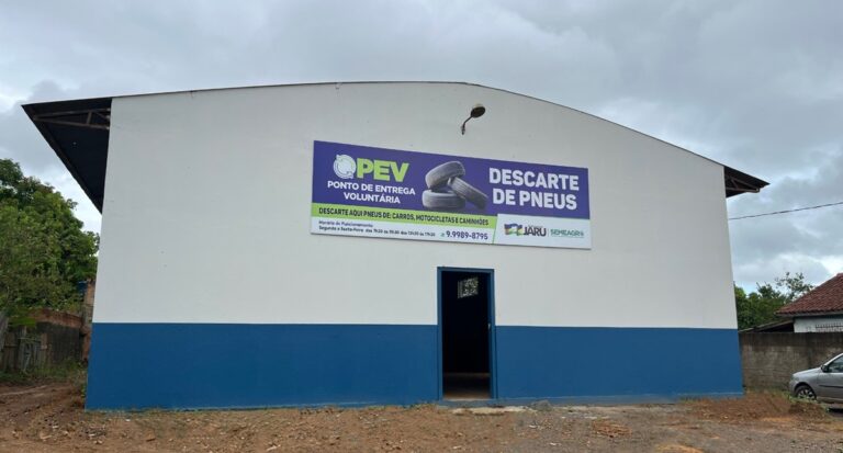Ponto de Entrega Voluntária de pneus em Jaru está em novo endereço