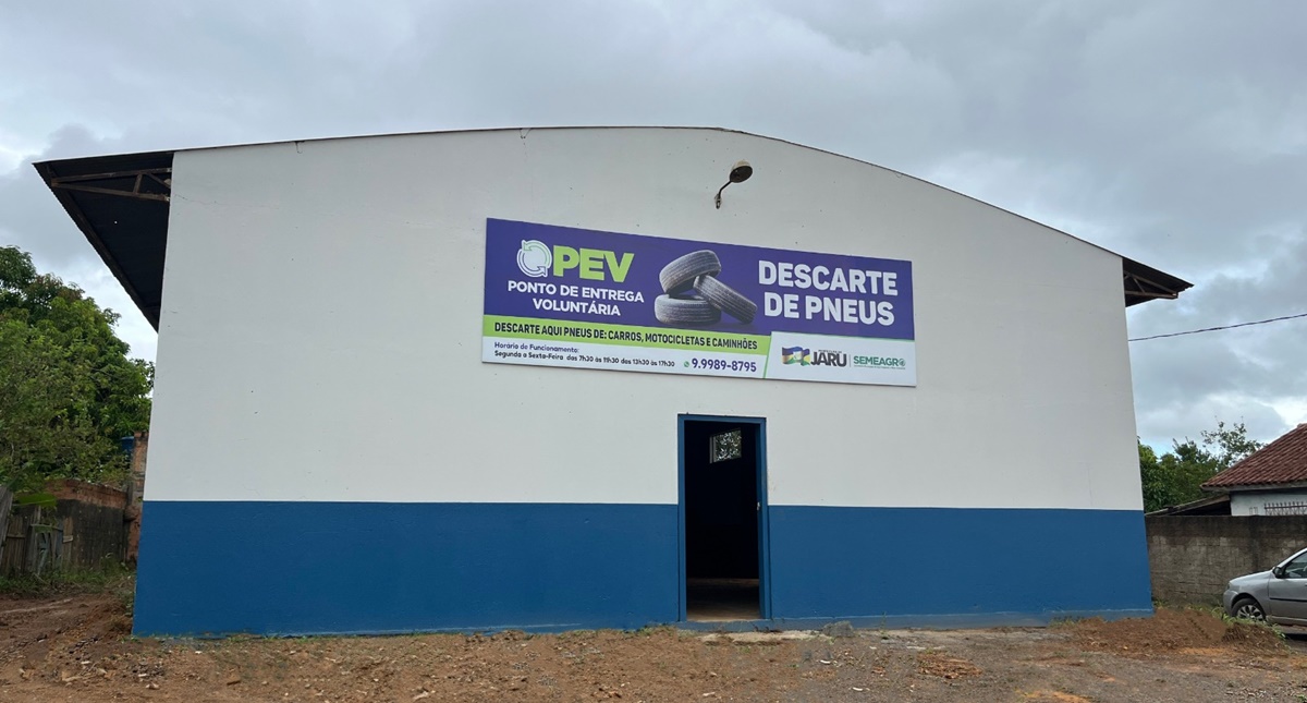 Ponto de Entrega Voluntária de pneus em Jaru está em novo endereço