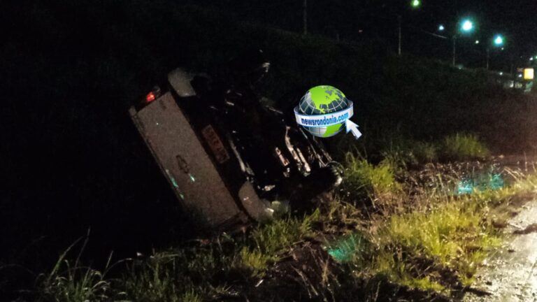 Motorista perde controle e capota S10 na Rua da Beira