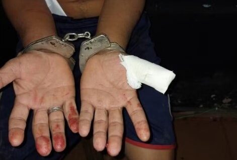 Assaltante tenta roubar time de futevôlei e acaba agredido e preso, em Guajará-Mirim