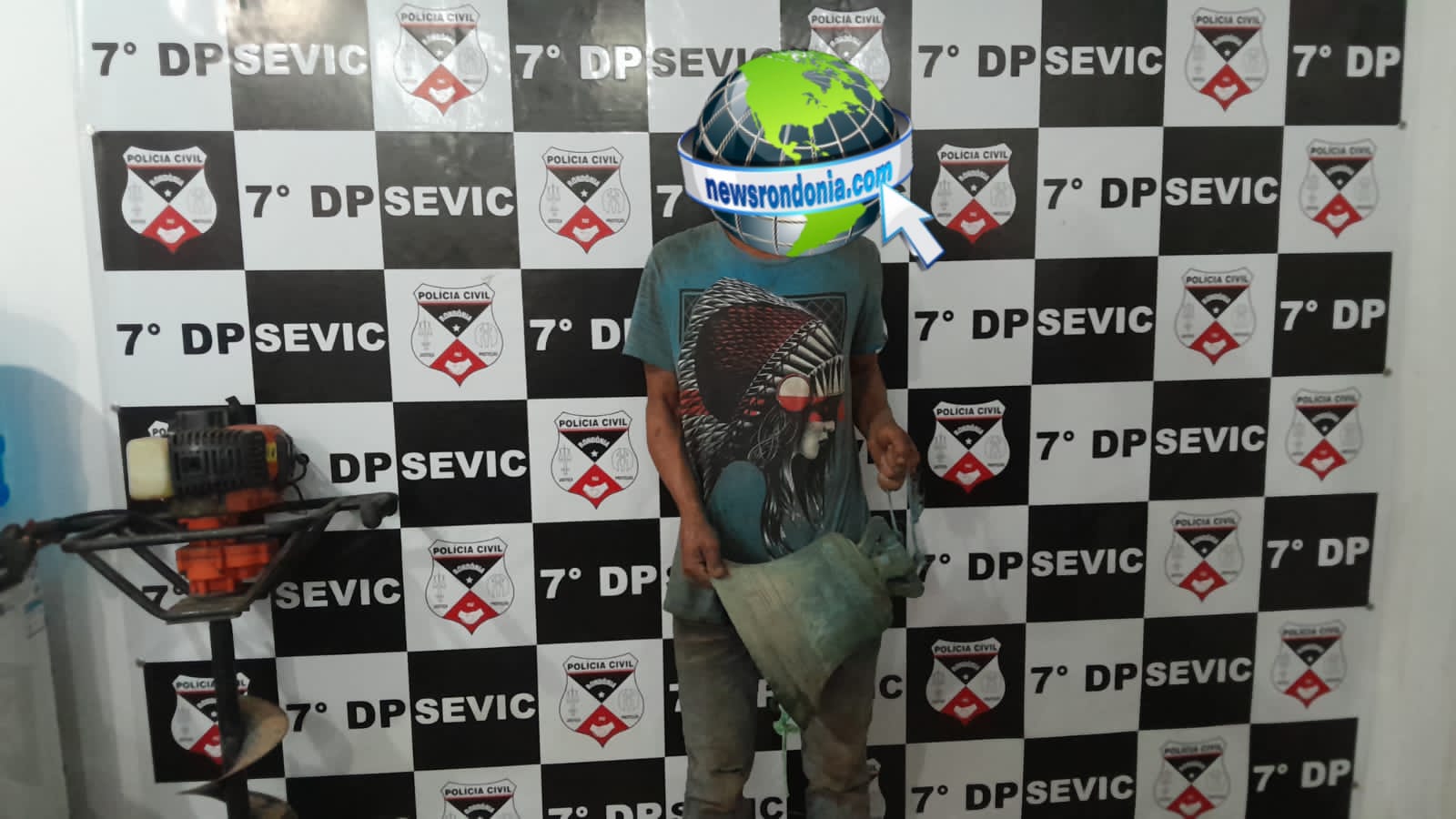 Suspeito de furtar sino de igreja é preso pelo 7°DP em Porto Velho