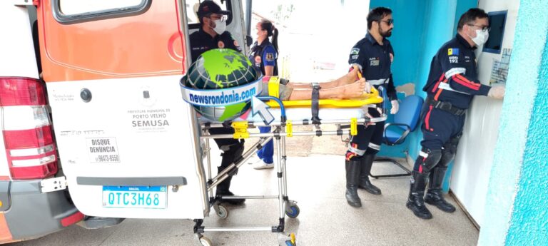 URGENTE: Suspeito de tentar furto em residência é recebido a golpes de facão na cabeça