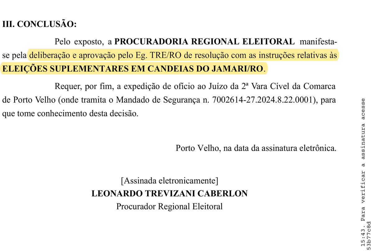 Compete ao TRE estabelecer eleições suplementares em Candeias do Jamari - News Rondônia