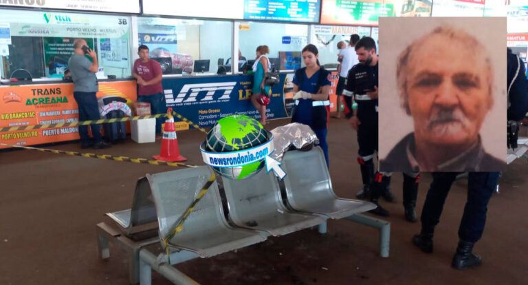 IDENTIFICADO: Idoso morre em banco na rodoviária após comprar passagem em Porto Velho - News Rondônia