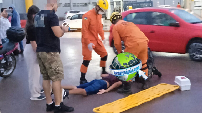Motociclista sofre lesão na boca em acidente na Avenida Rio de Janeiro - News Rondônia