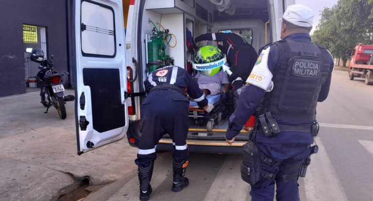 Idoso é atropelado por moto em faixa de pedestres na zona sul