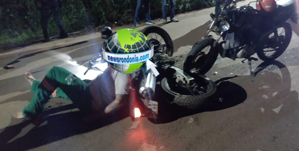 Colisão entre motos deixa dois feridos na Calama