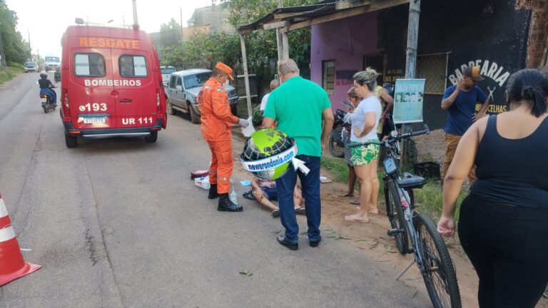 URGENTE: Ciclista fica em estado grave em queda na zona norte
