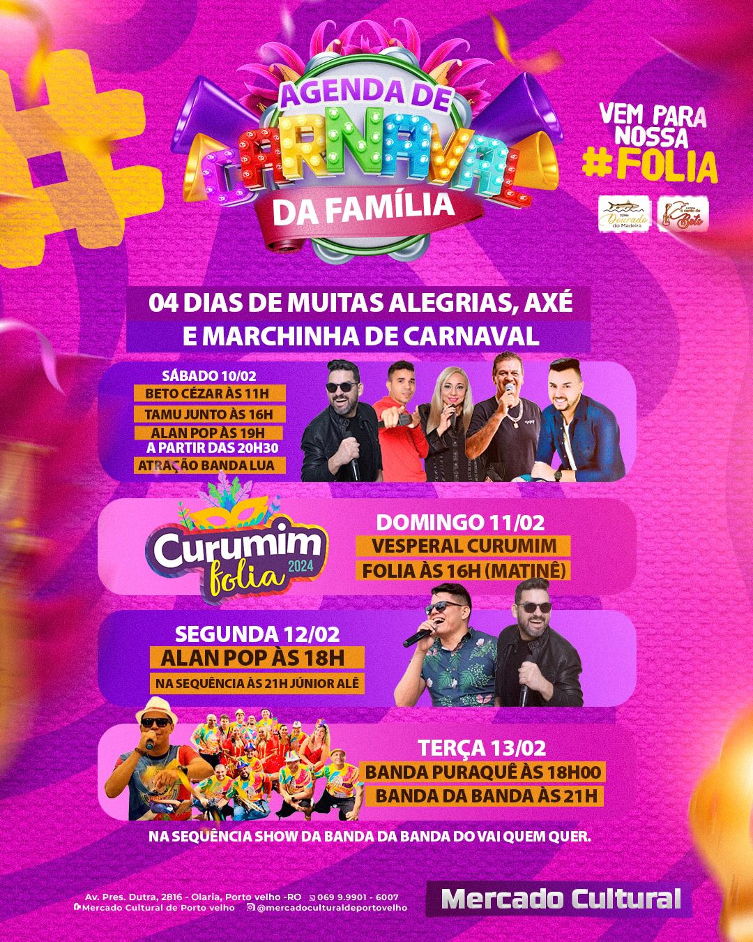 Carnaval da Família' no Mercado Cultural de PVH - News Rondônia