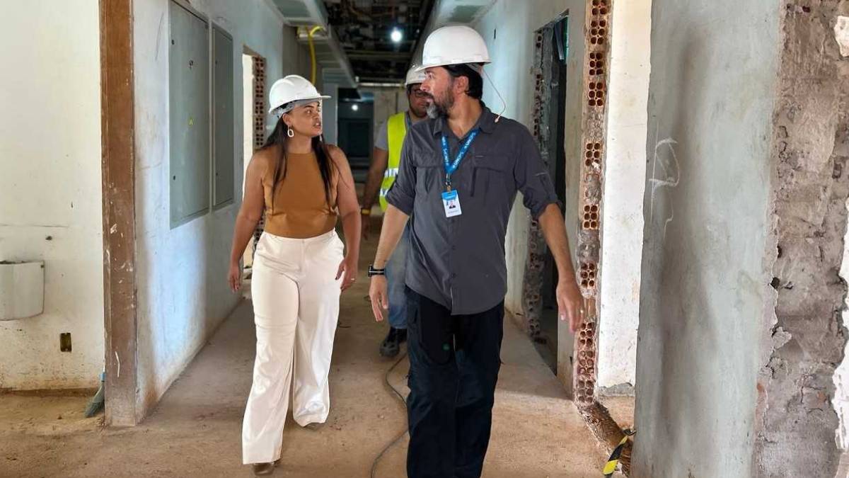 Dra. Taíssa acompanha obra da construção do Hospital Regional de Guajará-Mirim