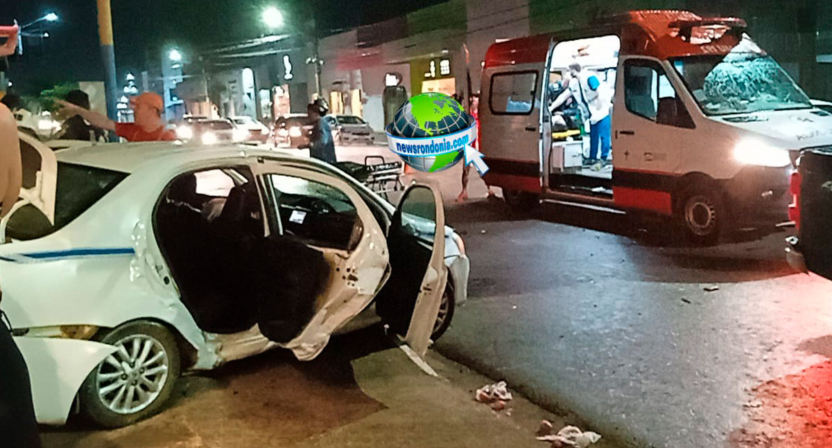 Colisão entre táxi e S10 deixa quatro feridos no centro de Porto Velho - News Rondônia