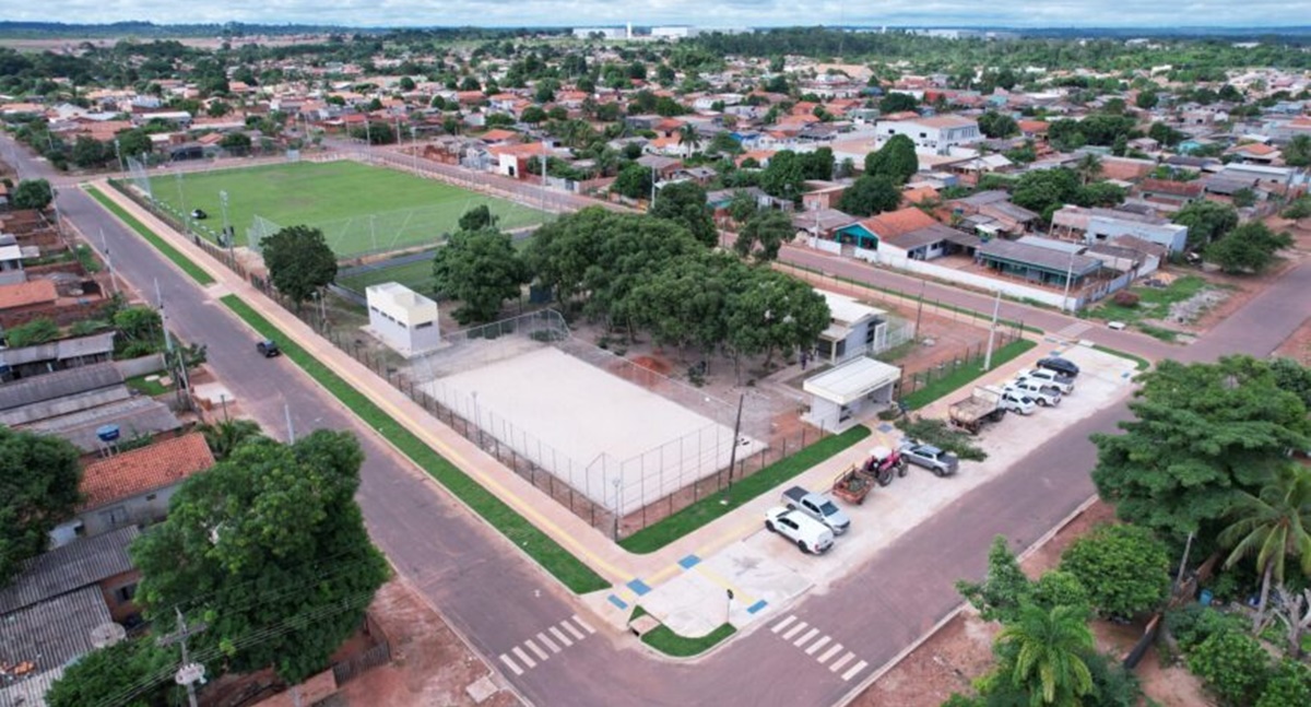 Obras do Complexo Esportivo do Brejão estão em fase de conclusão, em Pimenta Bueno