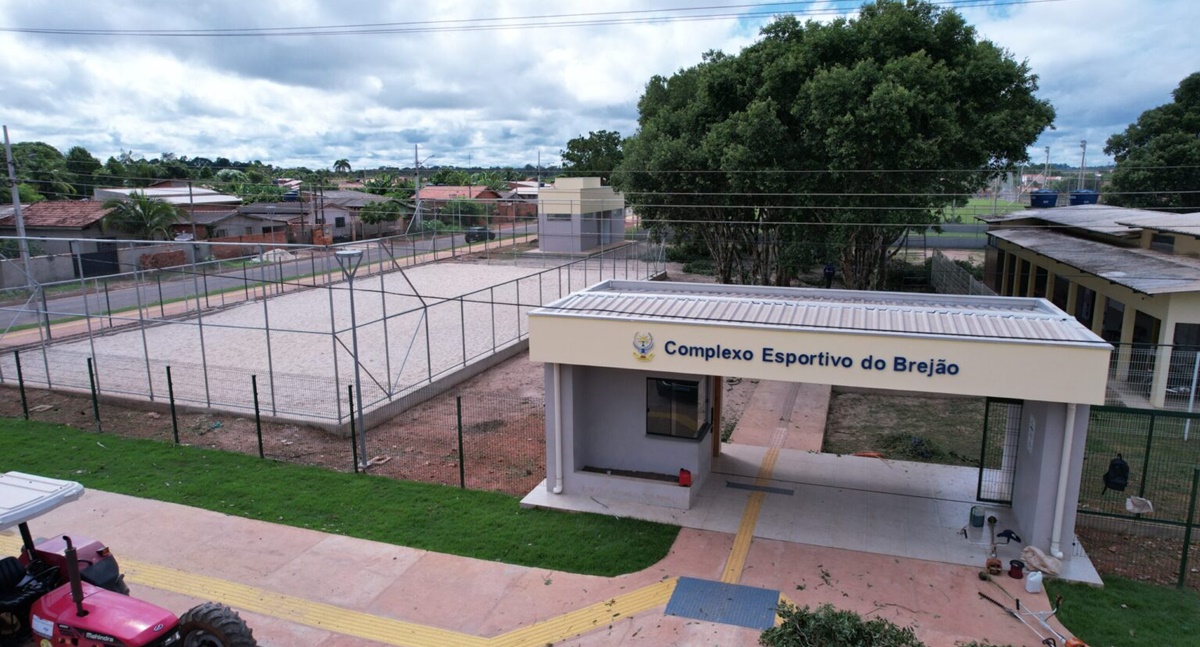 Obras do Complexo Esportivo do Brejão estão em fase de conclusão, em Pimenta Bueno