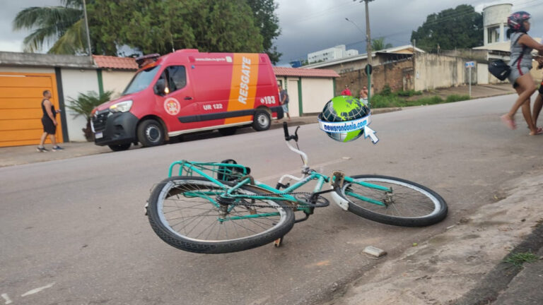 URGENTE: Pai e filho em bicicleta são atropelados por moto na Farquar - News Rondônia