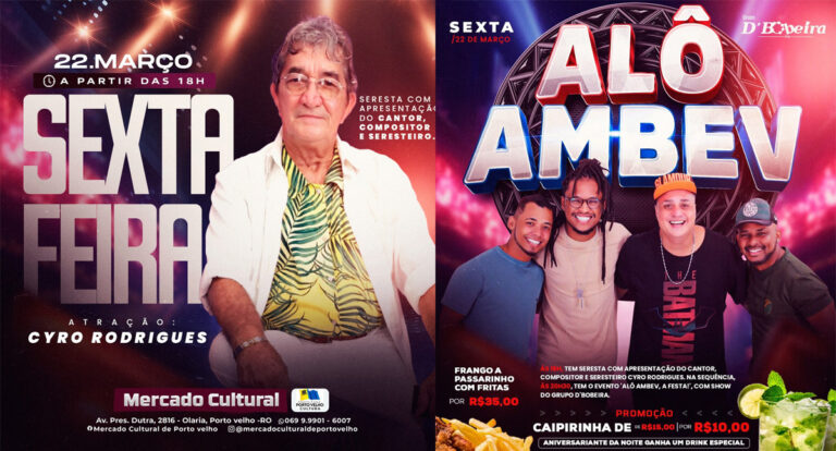 SHOWS - Nesta sexta terá seresta e pagode no Mercado Cultural
