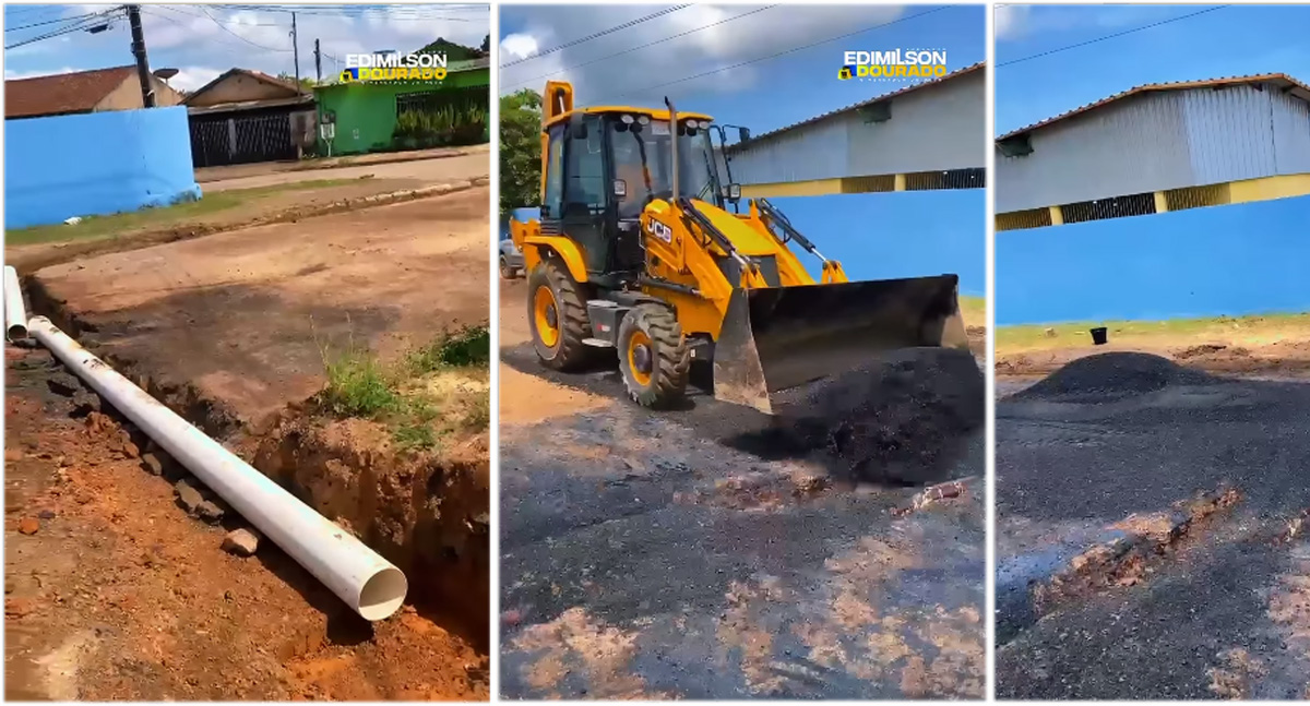 Vereador Edimilson Dourado conquista serviço de drenagem e tapa-buraco para o bairro COHAB em Porto Velho
