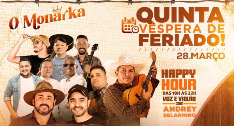 VÉSPERA DE FERIADO - Quinta tem cinco atrações na 'Resenha Sertaneja' do O Monarka