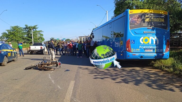 URGENTE: Passageira de moto morre atropelada por ônibus na BR-364 em Porto Velho