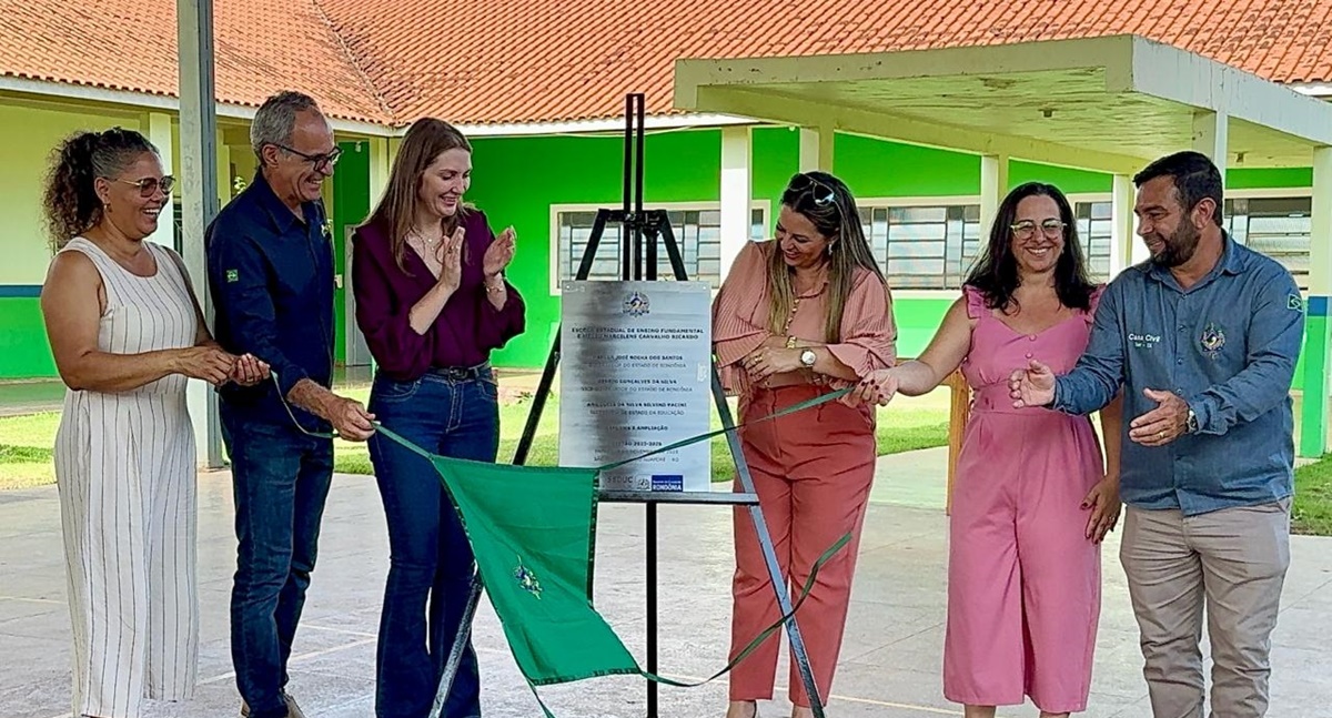 Deputada Lebrinha e secretária Pacini prestigiam a entrega de obras no Vale do Guaporé