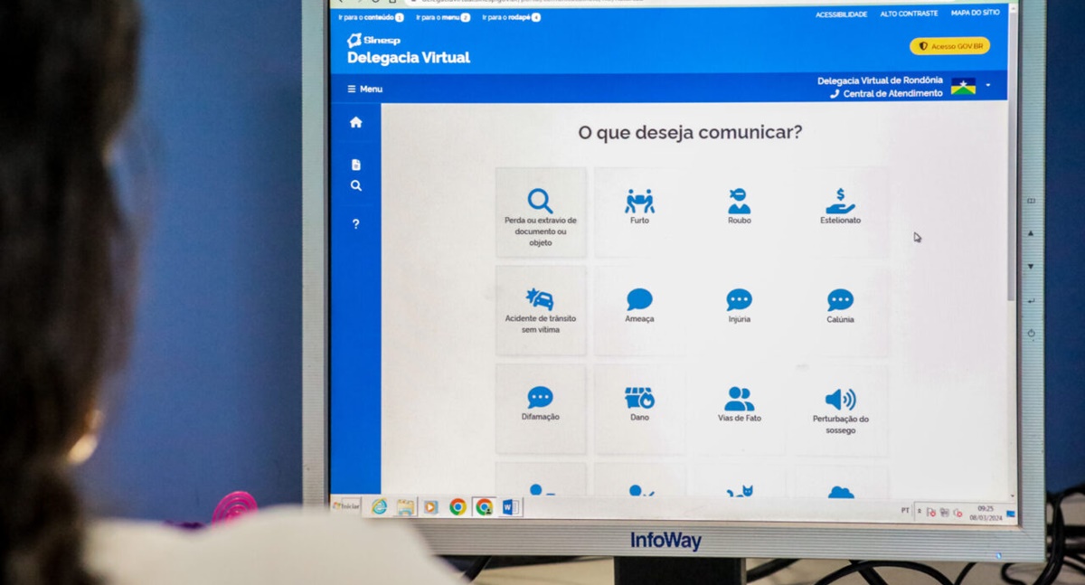 População rondoniense pode registrar ocorrências de menor complexidade de forma prática na Delegacia Virtual