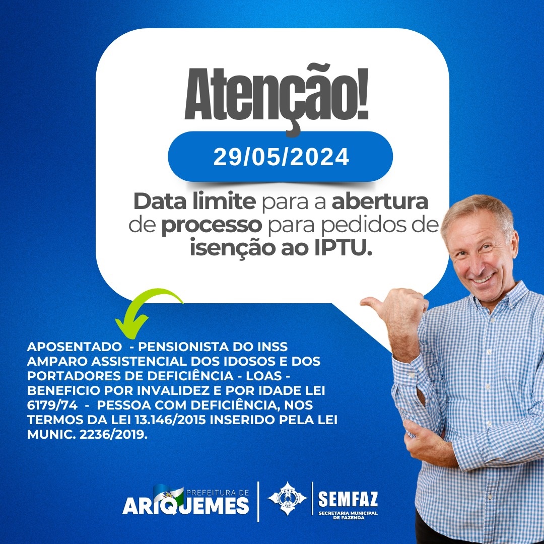 Prazo limite para pedidos de isenção do IPTU - News Rondônia Prazo limite para pedidos de isenção do IPTU