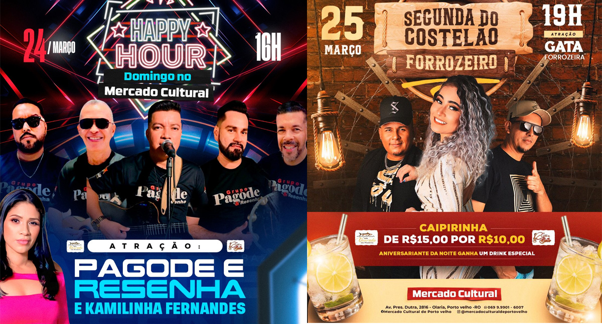 SHOWS - Nesta sexta terá seresta e pagode no Mercado Cultural