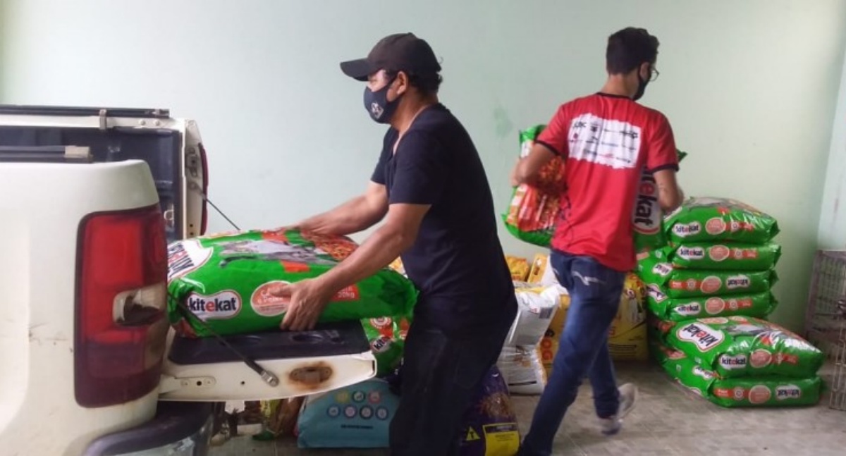 Prefeitura de Porto Velho realiza mais uma entrega de ração para protetores de cães e gatos cadastrados na Sema