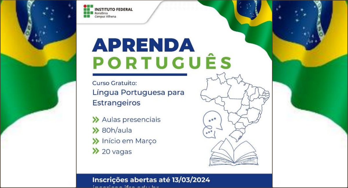 Campus Vilhena oferta cursos gratuitos de Espanhol Básico e Língua Portuguesa para Estrangeiros