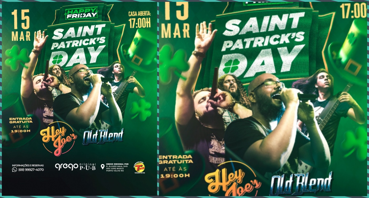 Agenda News: Especial Saint Patrick’s Day e Feijuka com Rock no Grego Original Pub!