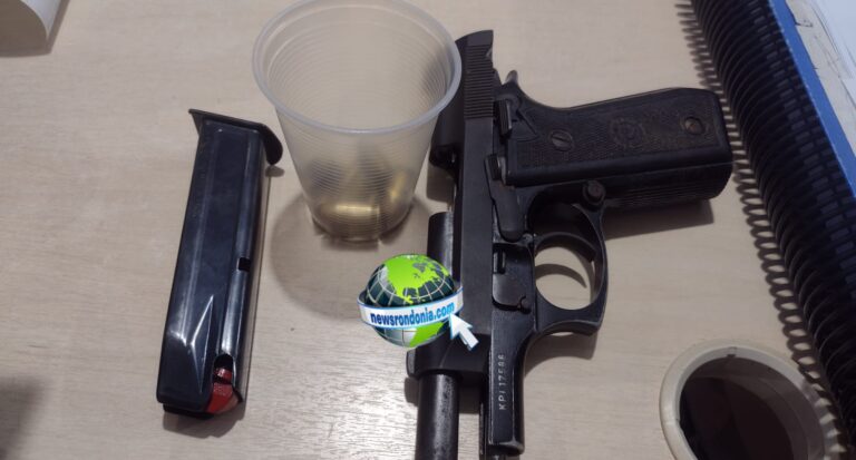 Homem é preso com arma furtada após ser denunciado pela enteada