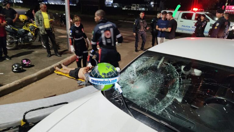 Motorista de Audi é preso após grave acidente com moto na Jorge Teixeira