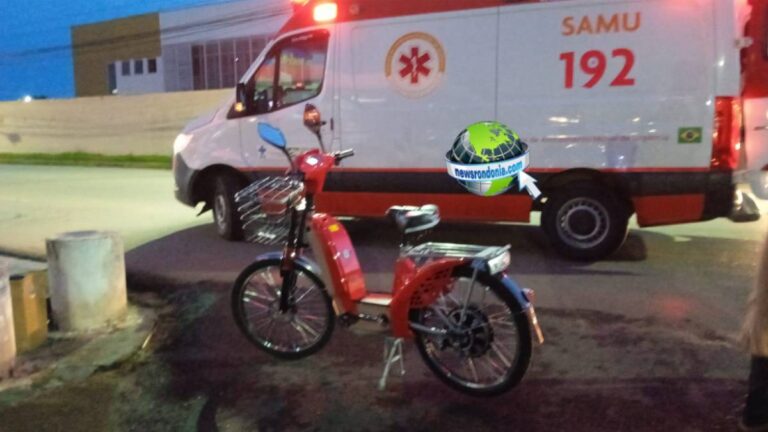 SOFREU QUEDA: Mulher fica ferida em acidente com bicicleta elétrica