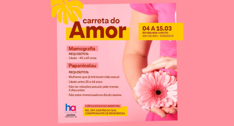 Agenda News: Porto Velho Shopping recebe a Carreta do Amor com exames gratuitos para mulheres - News Rondônia