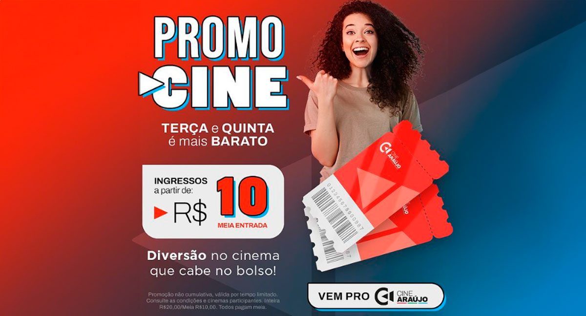 Transforme suas Terças e Quintas com cinema a preços acessíveis no Cine Araújo - News Rondônia