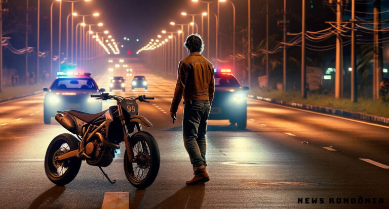 Maratona noturna de empurra-moto na BR-364 termina com medalha de chumbo e viagem VIP à delegacia - News Rondônia