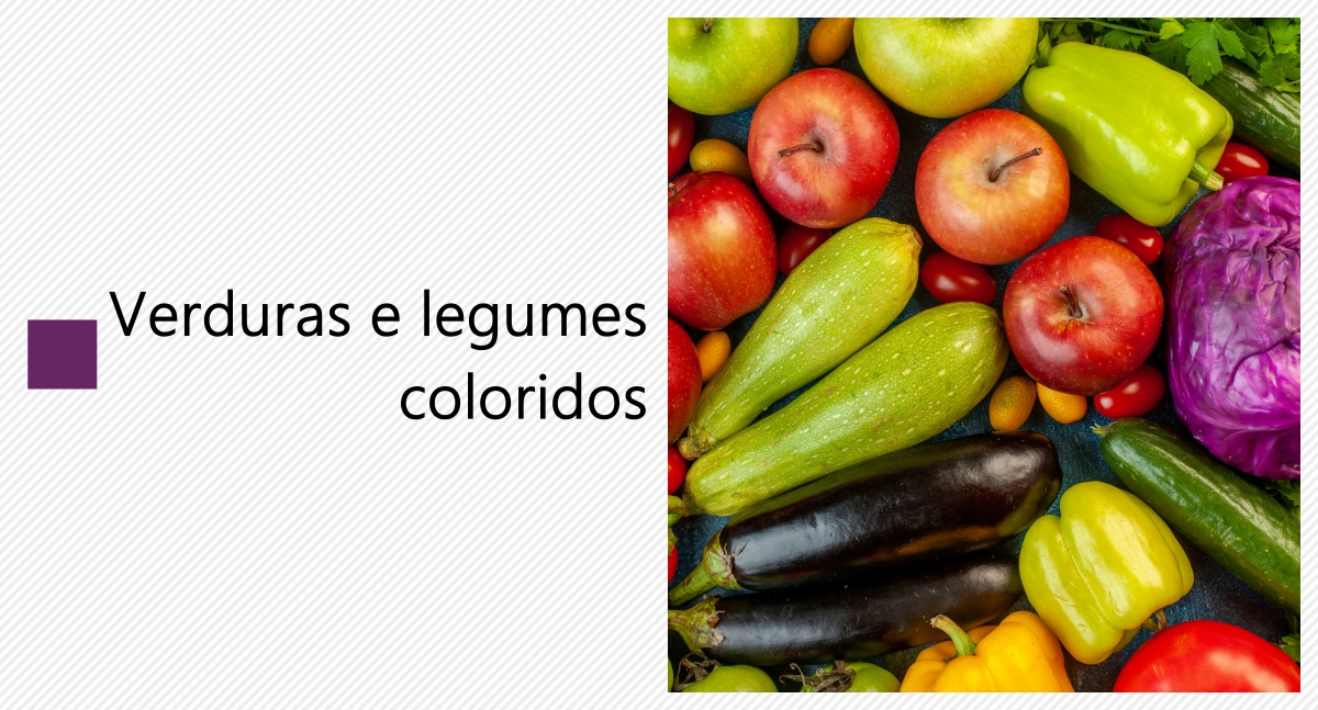 Verduras e legumes coloridos