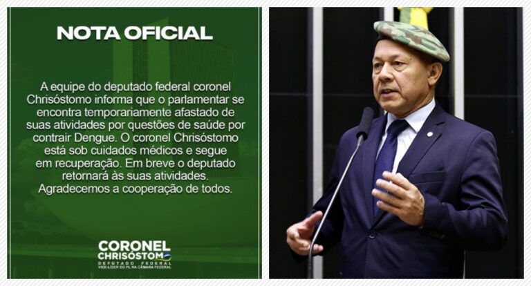 Deputado Coronel Chrisóstomo se afasta de suas atividades após testar positivo para Dengue - News Rondônia