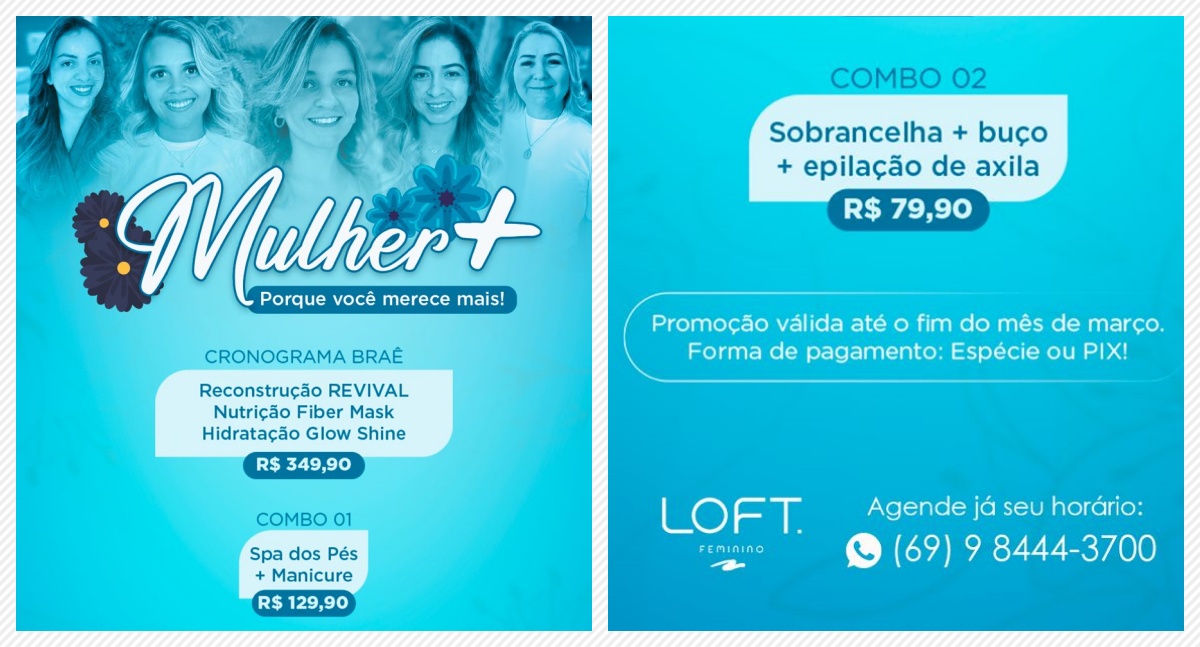 Agenda News: LOFT Feminino, o salão que oferece o Spa dos Pés e outras maravilhas para você - News Rondônia