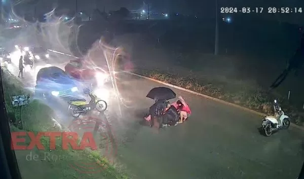Bombeiros são acionados para socorrer motociclista inconsciente após queda em Vilhena