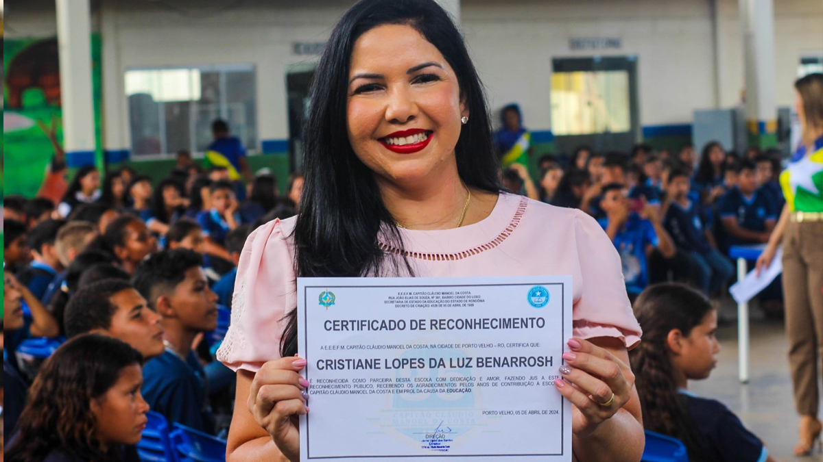 Deputada Cristiane Lopes anuncia emenda de 500 mil reais em comemoração aos 35 anos da Escola Estadual Capitão Cláudio - News Rondônia