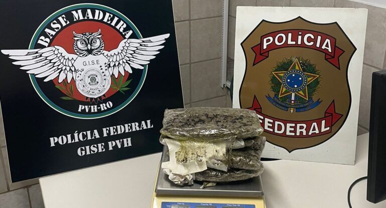 PF RO prende mulher em flagrante por tráfico interestadual de drogas