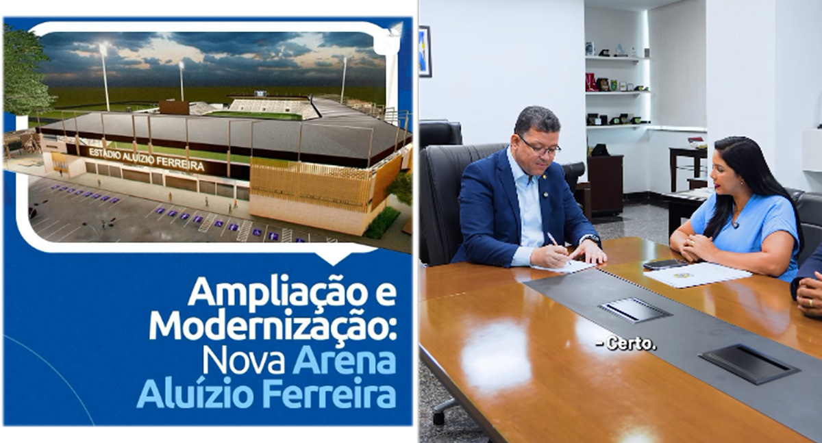 Governador Marcos Rocha anuncia ampliação e modernização do Estádio Aluízio Ferreira