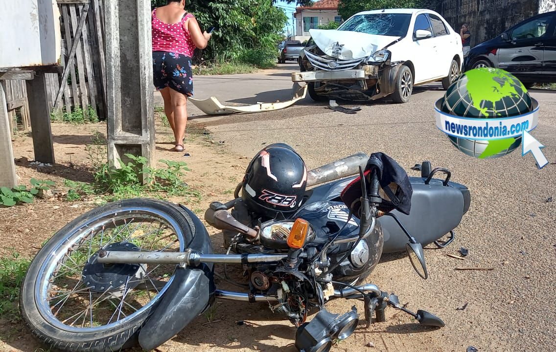 Motociclista tem pé amputado em acidente com carro na zona sul