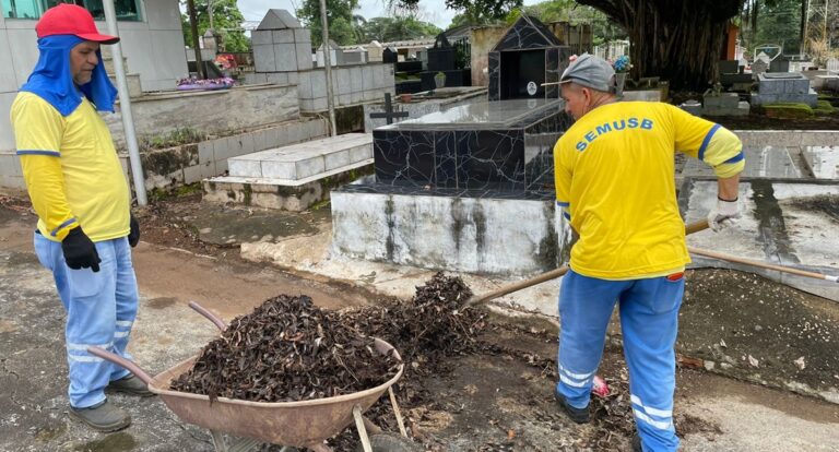 Prefeitura segue realizando limpeza mensal no Cemitério Santo Antônio