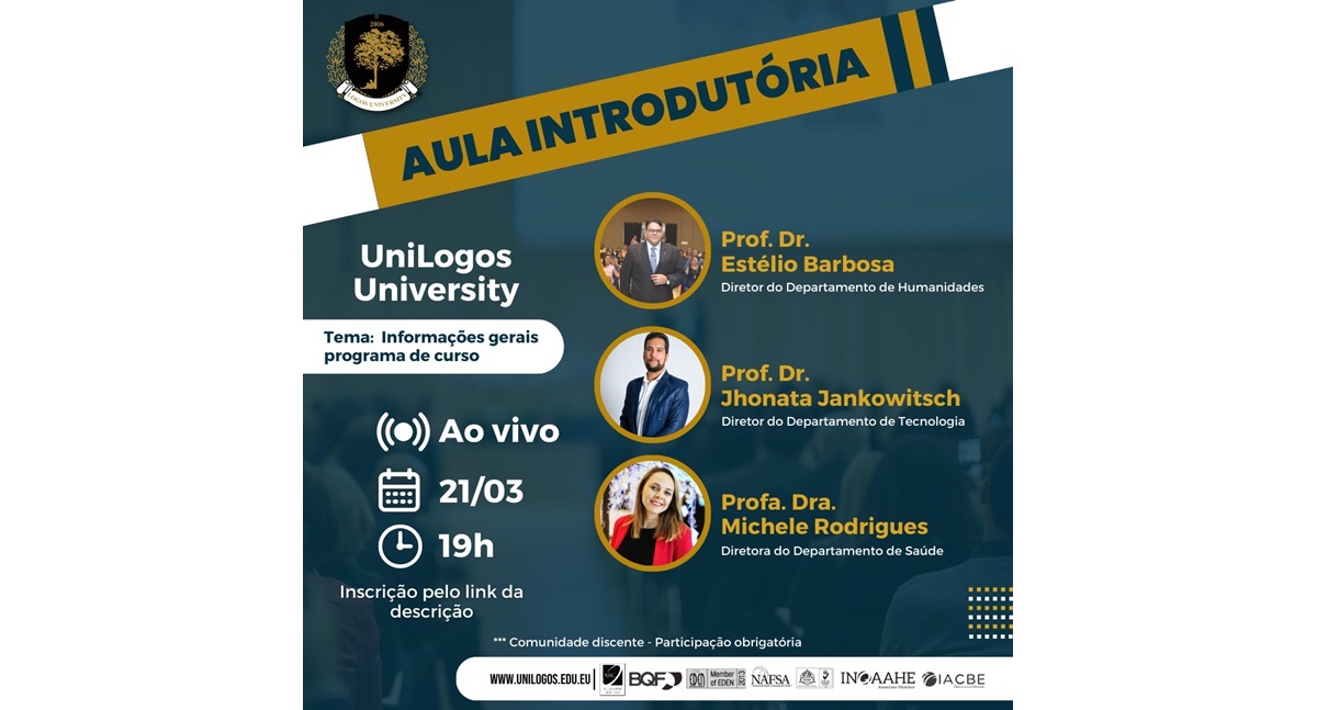 UNILOGOS promove o I Congresso Internacional de empreendedorismo, inovação e gestão da tecnologia