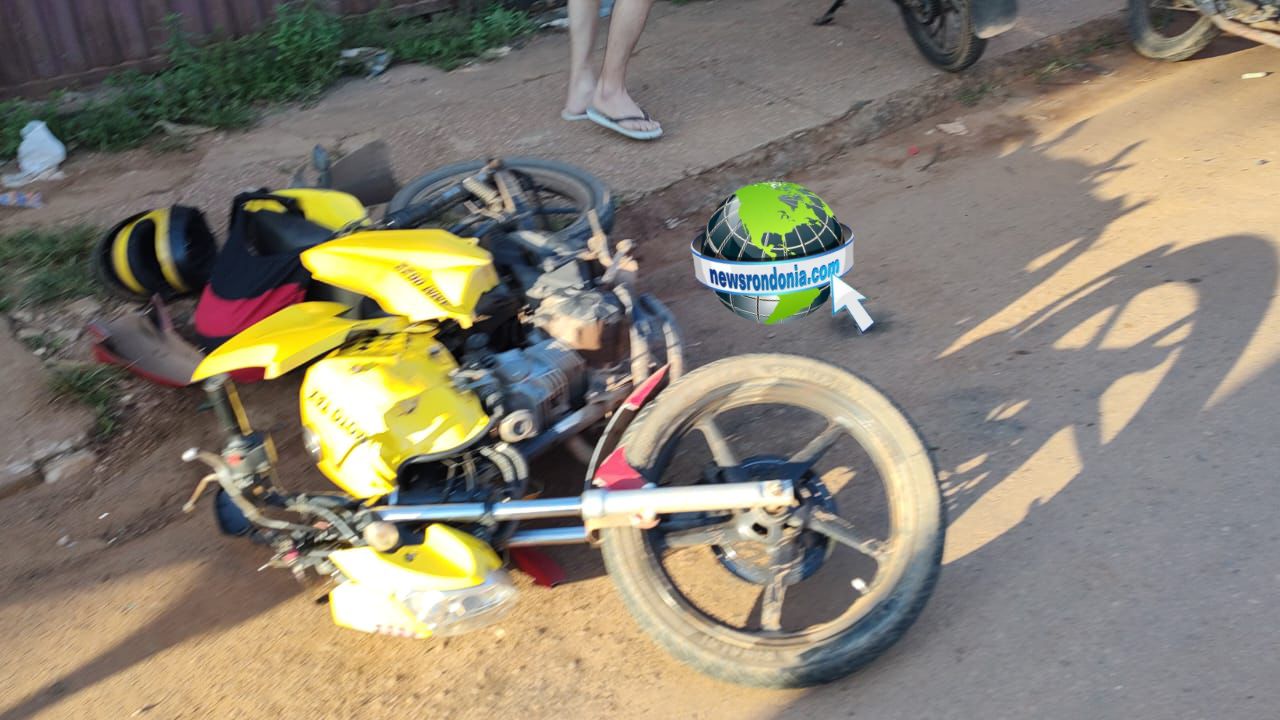 Batida frontal entre motos deixa mototaxista com fratura na zona leste - News Rondônia