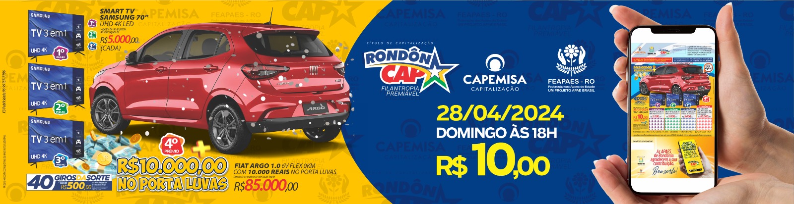 Rondôncap sorteou 50 meses de salário extra no total de 70 mil reais e mais 29 mil reais em prêmios - News Rondônia